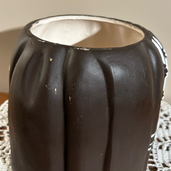 Vintage Friar Monk Cookie Jar 'Thou Shalt Not Steal' Japan holding book - Picture 6 of 10